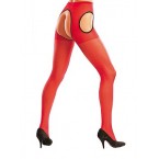 Collants ouverts rouges