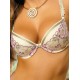 Soutien Gorge écru et violet V981