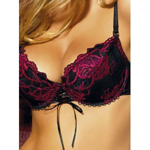 Soutien Gorge noir et fushia V811