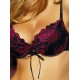 Soutien Gorge noir et fushia V811