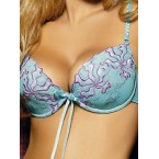 Soutien Gorge turquoise rose V861